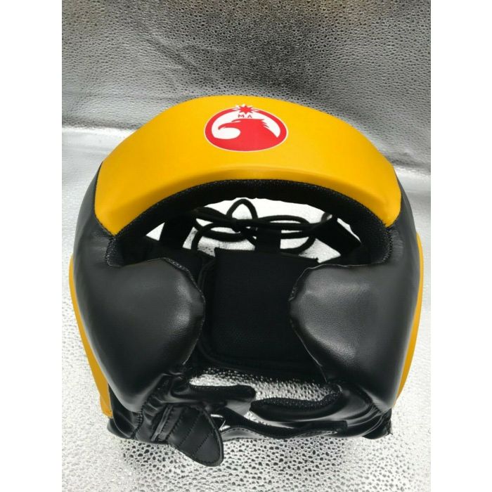 Head Guard Helmet Boxing MMA Protection Gear Protector Kickboxing Training Yellow 